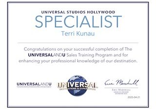 Universal Studios Hollywood Specialist